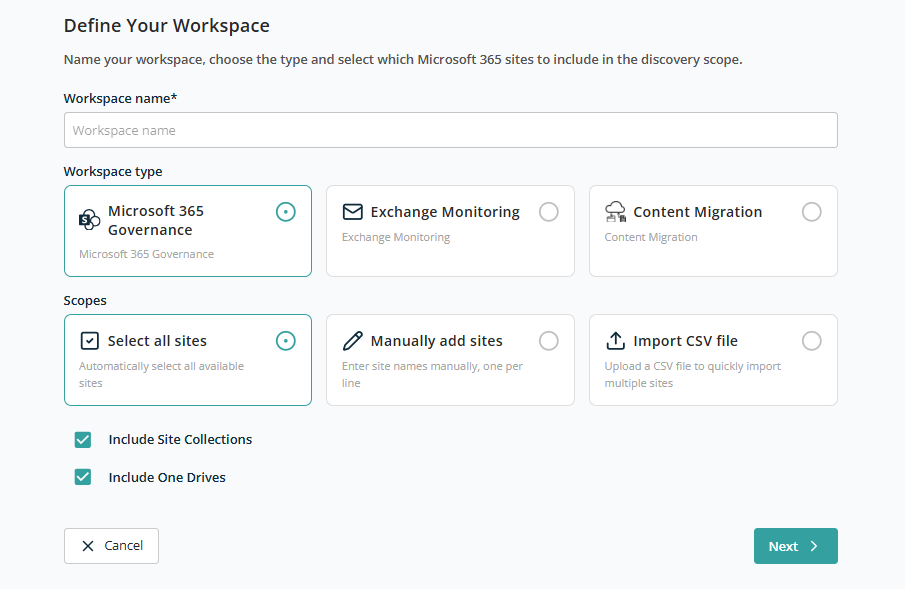 Sources — Select all sites option