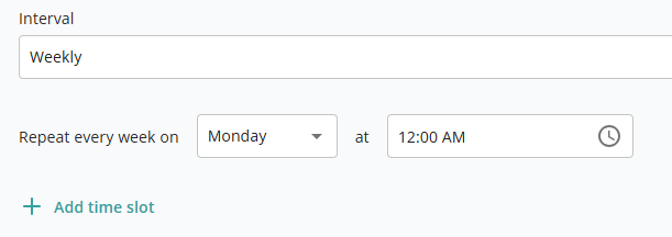 Schedule — Weekly