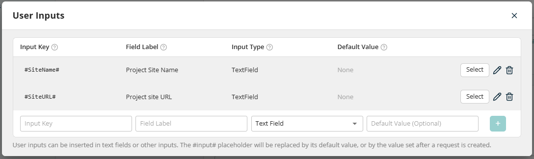 Apply User Input
