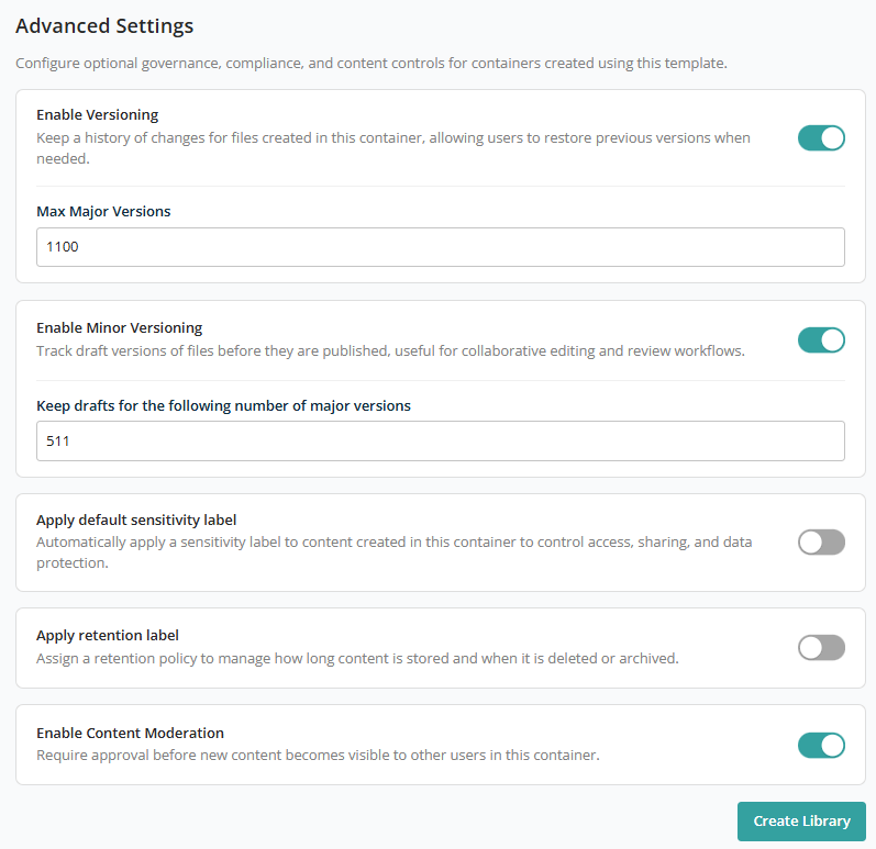 Advanced settings