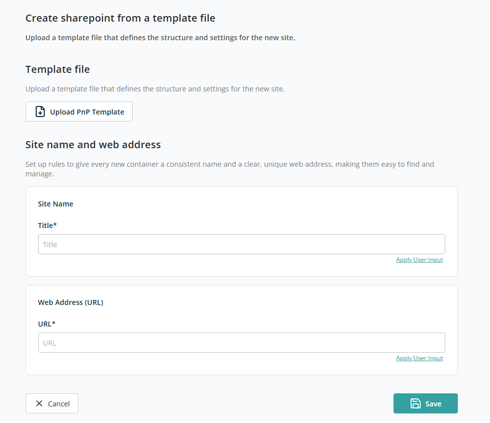 Create from a template file