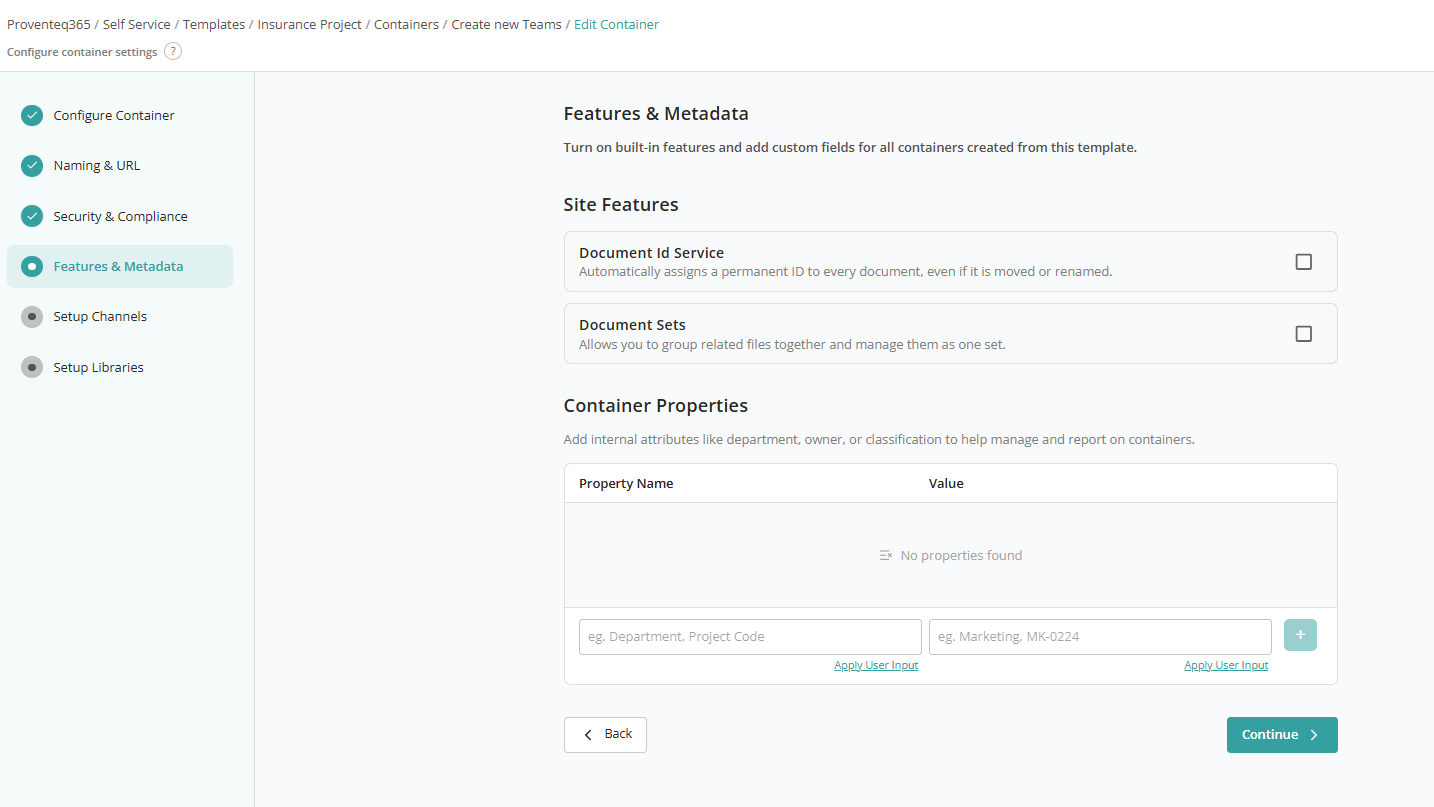 Features & Metadata