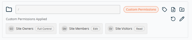 Folder with broken inheritance