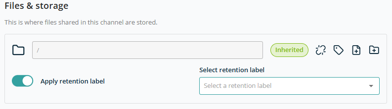 Apply retention labels