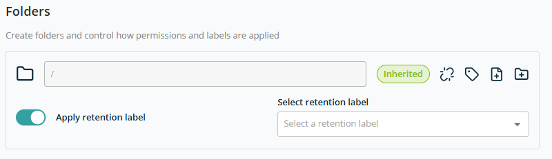 Apply retention labels